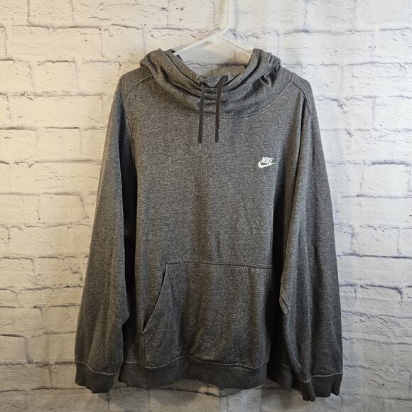 NIKE Womens Size 3X Hoodie Sweatshirt Cowl Neck Hood Front Pocket Gray - Picture 1 of 5